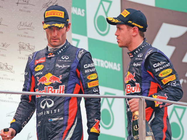 webber said it would be difficult for him to trust team mate vettel in the future photo afp
