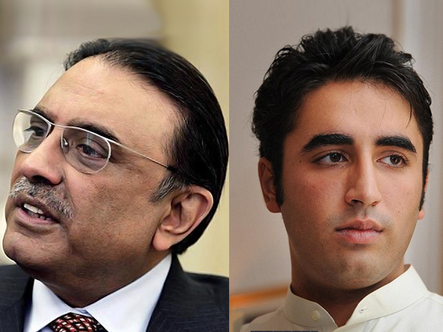 file photos of asif ali zardari and bilawal bhutto zardari