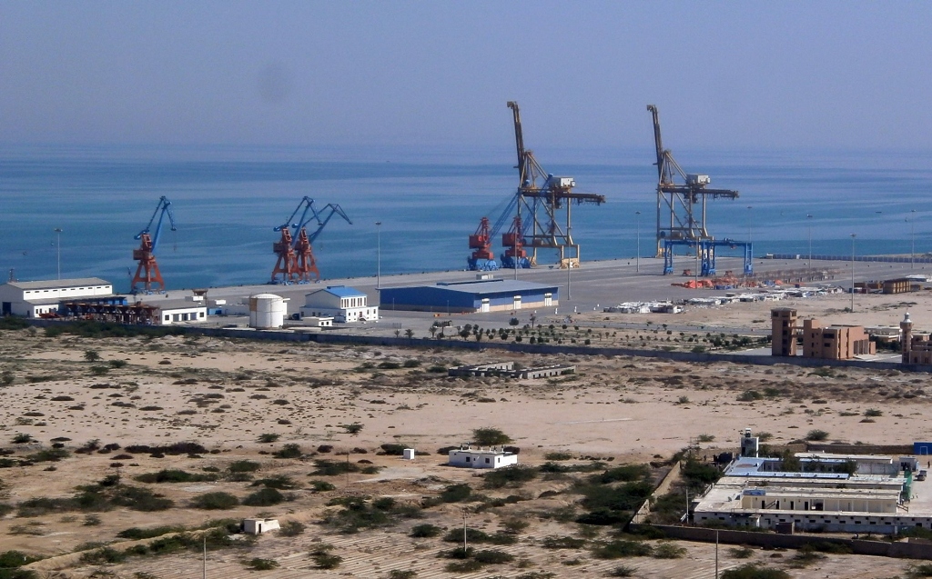 this photograph taken on february 12 2013 shows the construction site at gwadar port in the arabian sea photo afp