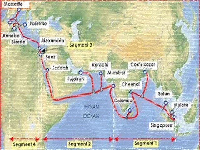 internet speed slowed down by 60 percent when an undersea internet cable got cut in the arabian sea on wednesday