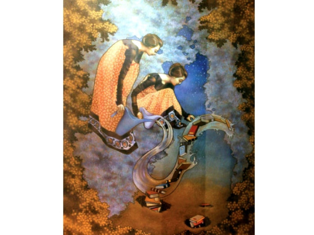 dua abbas rizvi s celestial gardeners displayed at the exhibition photo waqas naeem express dua abbas rizvi s celestial gardeners displayed at the exhibition photo waqas naeem express