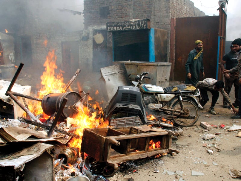 they fled the locality during the riots after the police assured them that they would protect properties photo abid nawaz express