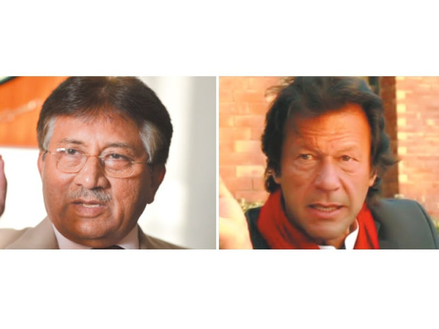 apml chief pervez musharraf pti chairman imran khan photo file