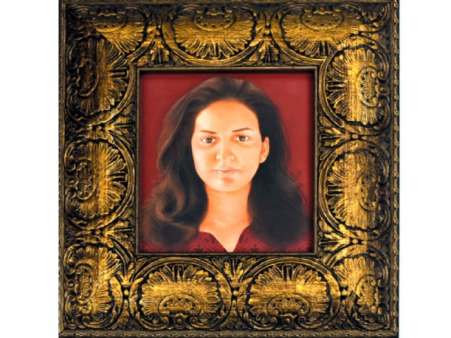 the two paintings are from the series figure me out by minza zulfiqar photo courtesy unicorn art gallery