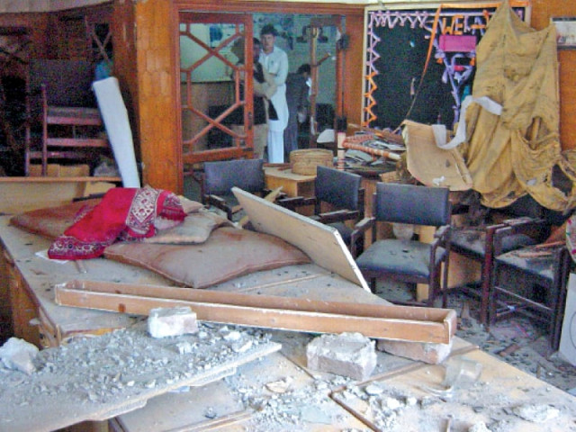 a bomb weighing six kilogrammes went off outside the office of sawera destroying the building used by the ngo along with furniture and a vehicle photo inp a bomb weighing six kilogrammes went off outside the office of sawera destroying the building used by the ngo along with furniture and a vehicle photo inp