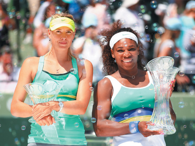 williams r won her sixth miami crown dropping sharapova to 0 5 in miami finals photo afp