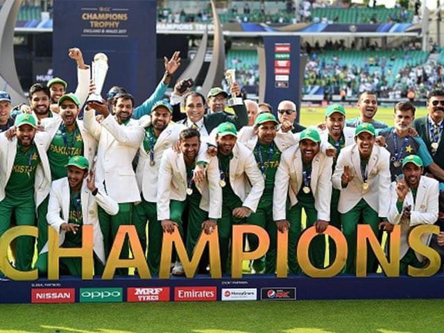 pakistan thrashed india by 180 runs to win the icc champions trophy title for the first time photo getty