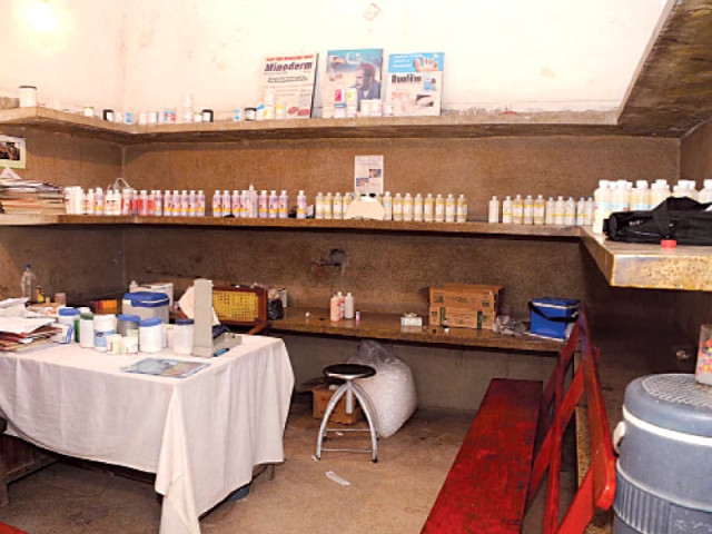 the dispensary presents an unkempt look from inside and the outside photo waseem nazir the dispensary presents an unkempt look from inside and the outside photo waseem nazir