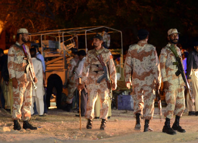 karachi talibanisation four dead in blast outside rangers complex