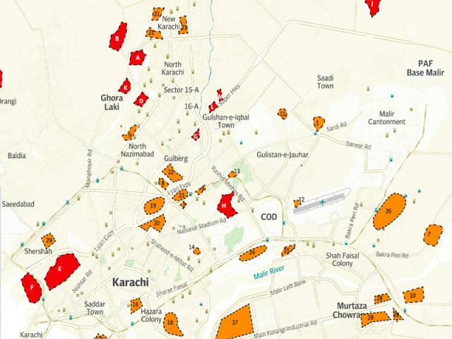 the map which was printed in the march 23 edition of the karachi pages of the express tribune the orange zones are partial no go areas for one particular ethnicity in times of ethnic conflict and the red ones are complete no go zones because of the presence of gangsters or militants the map which was printed in the march 23 edition of the karachi pages of the express tribune the orange zones are partial no go areas for one particular ethnicity in times of ethnic conflict and the red ones are complete no go zones because of the presence of gangsters or militants