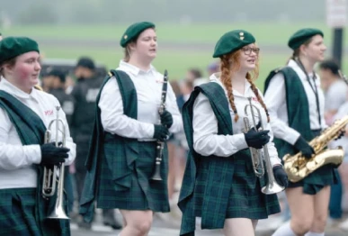 mount st mary academy band members of kenmore new york sing while marching in a parade in washington dc photo reuters