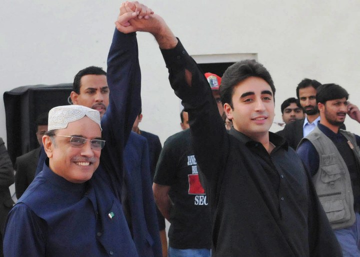 asif ali zardari and bilawal bhutto at a rally photo pid file