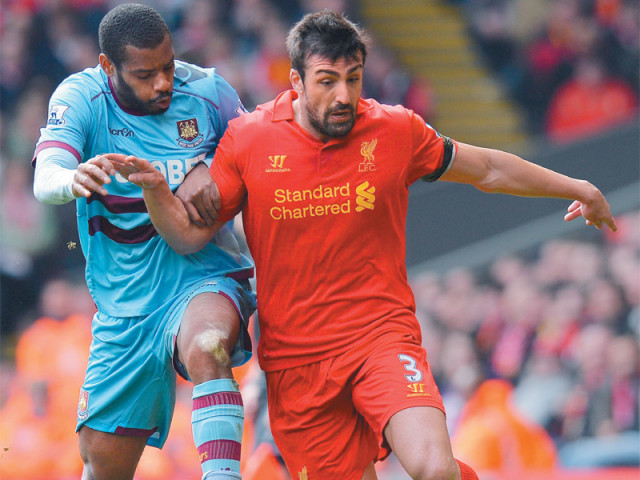 liverpool s hopes of a top five finish were dashed after they drew against west ham photo afp liverpool s hopes of a top five finish were dashed after they drew against west ham photo afp