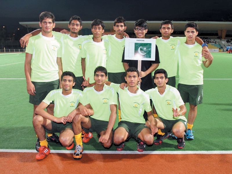 the pakistan u16 hockey side gave a good account of itself in the five a side format registering thumping wins before dispatching off bangladesh in the final photo phf