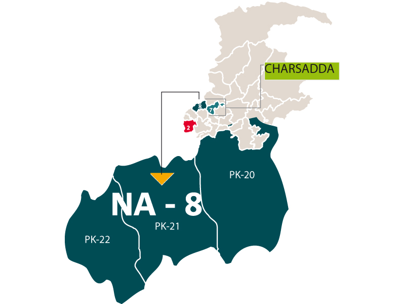 na 8 comprising tehsils tangi shabqadar was formed in 2002