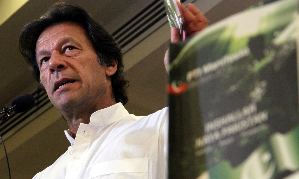 imran khan during the launch of his party 039 s manifesto photo inp