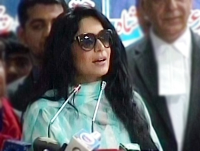 meera speaking to media in lahore on thursday photo express
