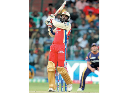 gayle storm blows away kolkata