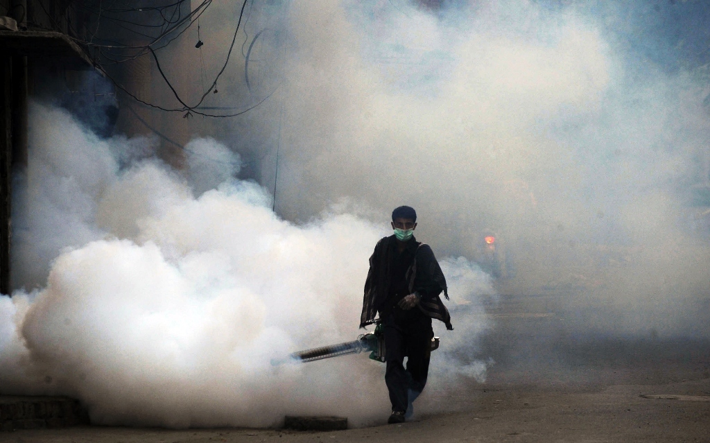 in violation 27 junkyards have been issued notices in samanabad by the dengue control team photo afp