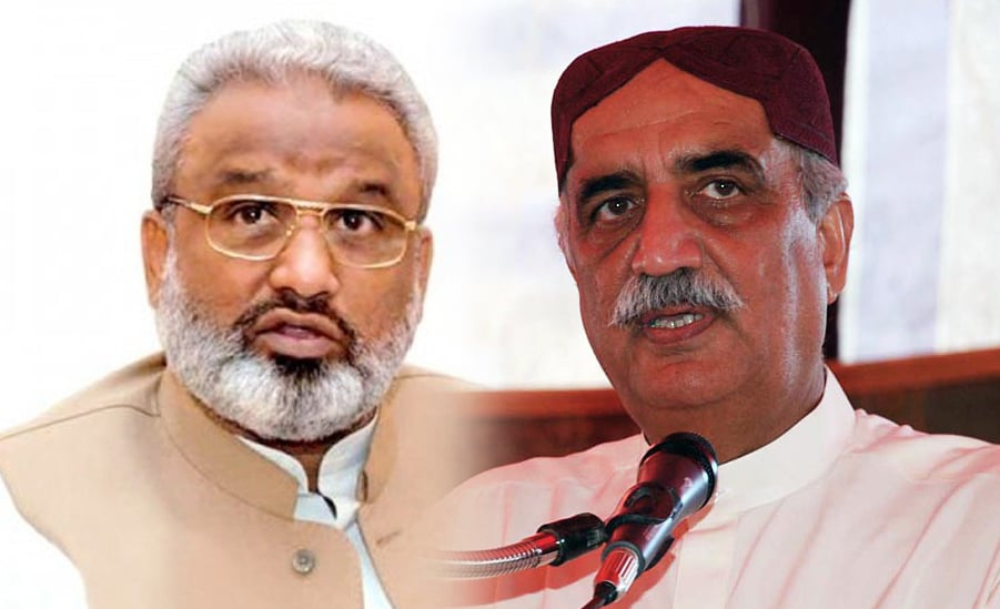 khursheed shah and arbab ghulam rahim photo file