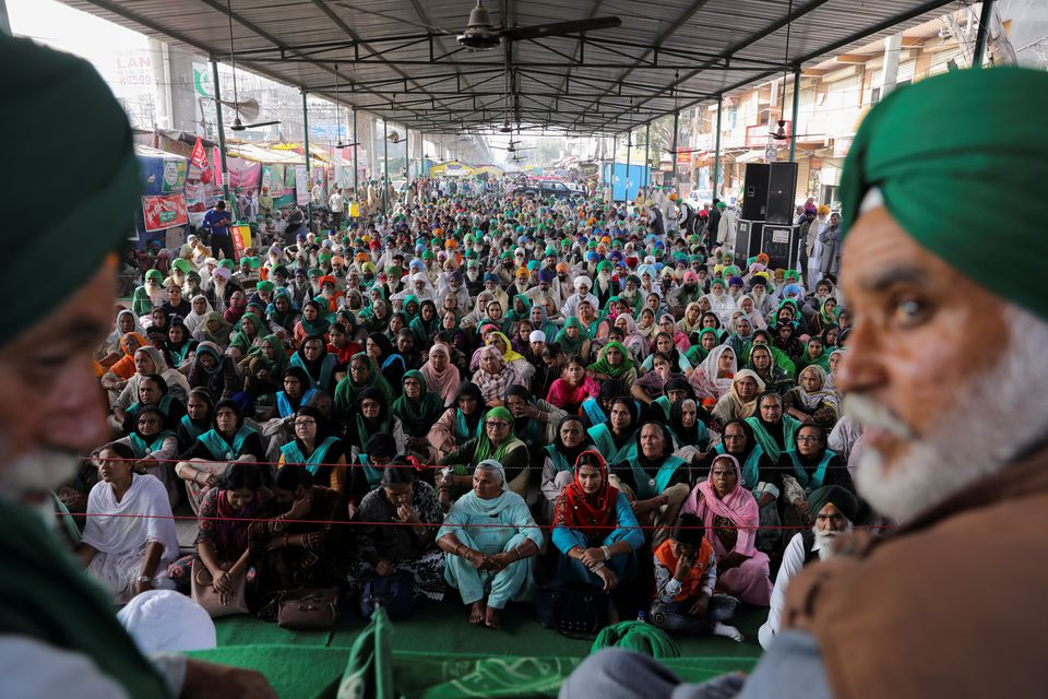 farmers gather on the eve of the first anniversary of protests on the outskirts of delhi at tikri border india november 25 2021 photo reuters file