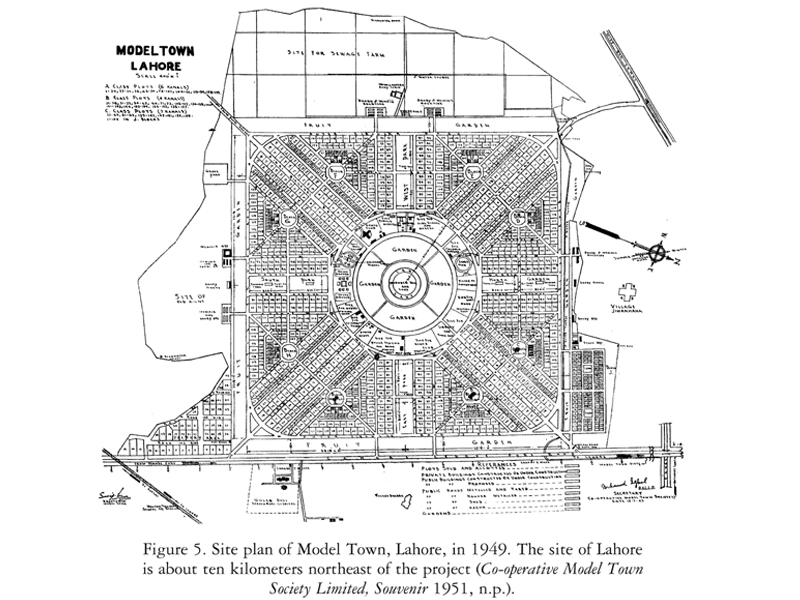 site plan of model town lahore in 1949 image cooperative model town housing society ltd souvenir 1951 as printed in william glover s making modern lahore p 152