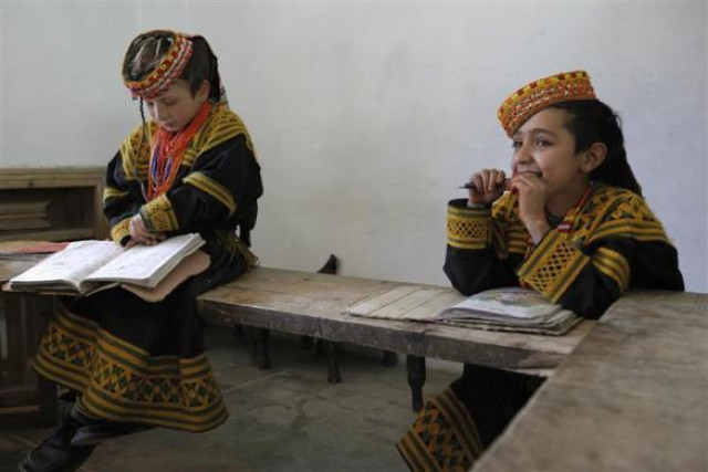 kalash students attend a class at the kalasha dur school and community centre in brun village located in bumboret kalash valley photo reuters kalash students attend a class at the kalasha dur school and community centre in brun village located in bumboret kalash valley photo reuters