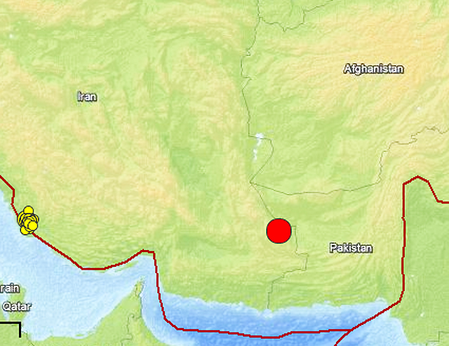 usgs image shows epicenter of the earthquake in iran image usgs