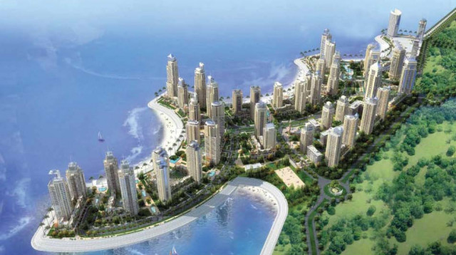 a drawing of what the finished crescent bay project would look like image emaar brochure a drawing of what the finished crescent bay project would look like image emaar brochure