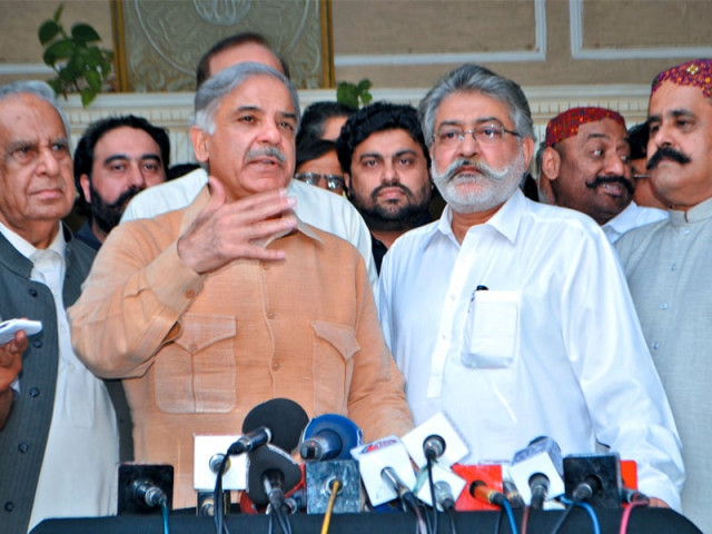 shahbaz sharif and pir pagara speaking to the media after their meeting photo imran aslam rajput express shahbaz sharif and pir pagara speaking to the media after their meeting photo imran aslam rajput express