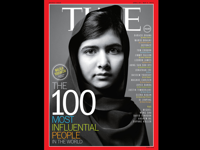 teenage education activist malala yousufzai has been named alongside the duchess of cambridge kate middleton and us first lady michelle obama photo time