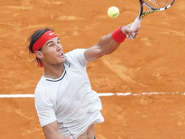 the win against dimitrov was nadal s 45th successive victory at the first big claycourt event of the season photo afp the win against dimitrov was nadal s 45th successive victory at the first big claycourt event of the season photo afp