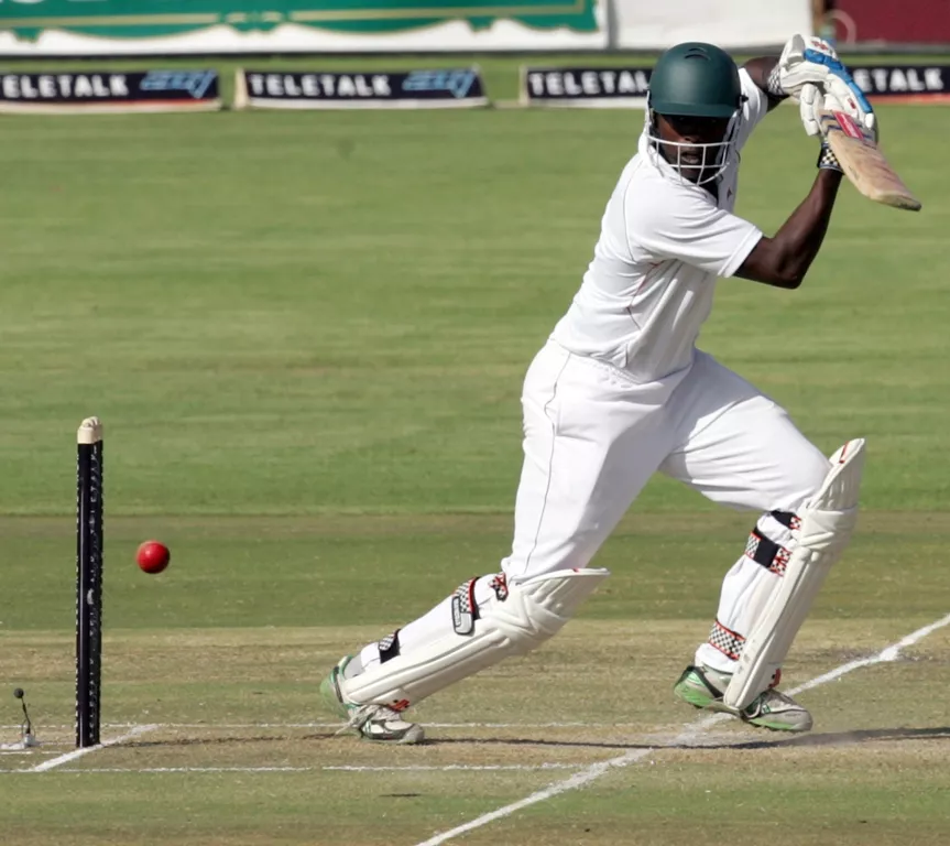 zimbabwe batsman elton chigumbura is seen in action during the third day of the first test match between zimbabwe and bangladesh on april 19 2013 at the harare sports club photo afp zimbabwe batsman elton chigumbura is seen in action during the third day of the first test match between zimbabwe and bangladesh on april 19 2013 at the harare sports club photo afp