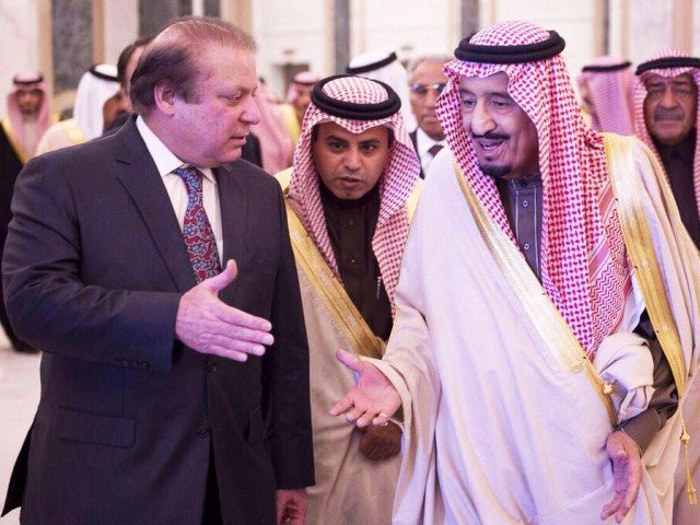 pm nawaz sharif with his majesty king salman of ksa photo reuters