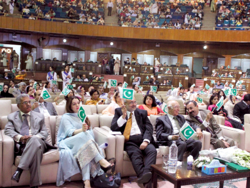 the colourful high achievers ceremony was held at the convention centre on saturday photo waqas naeem express