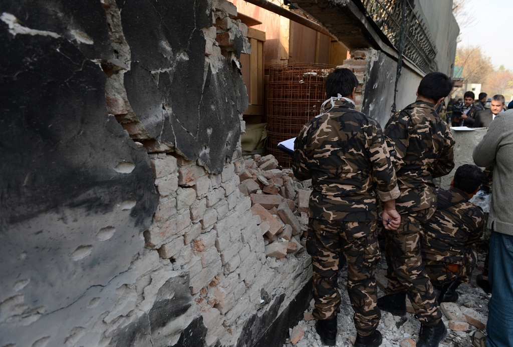 file photo of a suicide attack in kabul where one gunman on foot opened fire on guards photo afp file