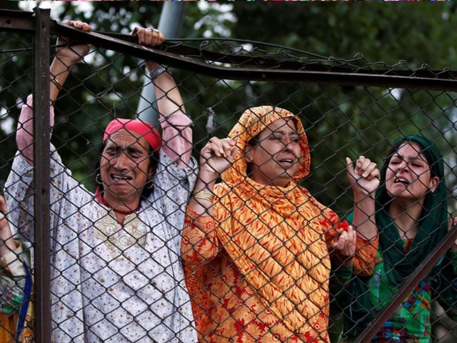 kashmiri women mourn the death of burhan wani a separatist leader during his funeral in tral south of srinagar july 9 2016 photo reuters