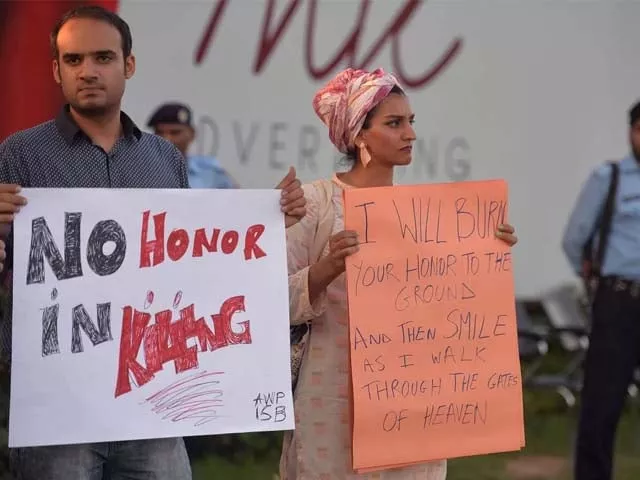 pakistani civil society activists carry placards during a protest in islamabad on july 18 2016 against the murder of social media celebrity qandeel baloch by her own brother photo getty pakistani civil society activists carry placards during a protest in islamabad on july 18 2016 against the murder of social media celebrity qandeel baloch by her own brother photo getty
