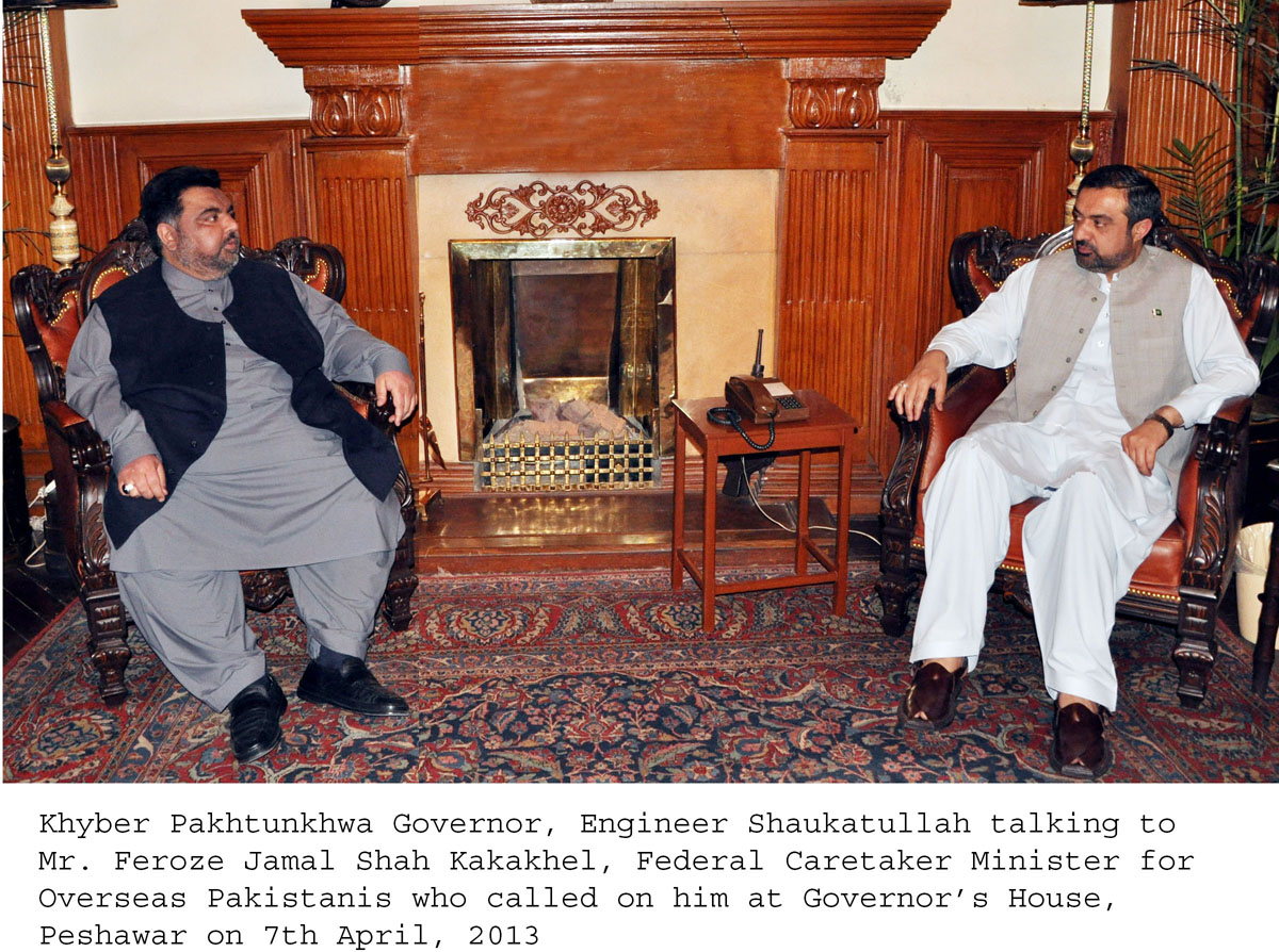 feroze jamal shah kakakhel federal caretaker minister for overseas pakistanis photo express