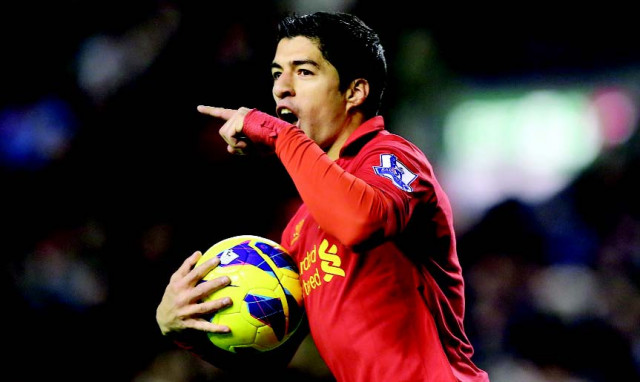suarez the league s top scorer with 23 goals is expected to get a lengthy ban from the football association photo file suarez the league s top scorer with 23 goals is expected to get a lengthy ban from the football association photo file