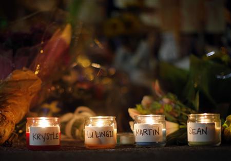 candles are lit for those who died in the boston marathon bombings and the subsequent police manhunt at a memorial on boylston street in boston massachusetts april 21 2013 photo reuters