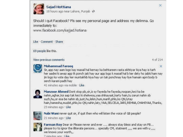 quot a lot of influential persons and their cronies are vary sic of my facebook presence quot says sajad hottiana photo file quot a lot of influential persons and their cronies are vary sic of my facebook presence quot says sajad hottiana photo file