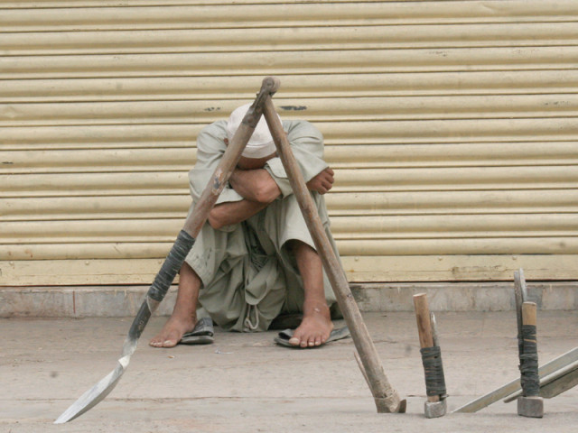 day labourers faced yet another hard day when the whole city remained shut on wednesday to observe a day of mourning announced by the muttahida qaumi movement following a bomb blast at its election office photo athar khan express day labourers faced yet another hard day when the whole city remained shut on wednesday to observe a day of mourning announced by the muttahida qaumi movement following a bomb blast at its election office photo athar khan express