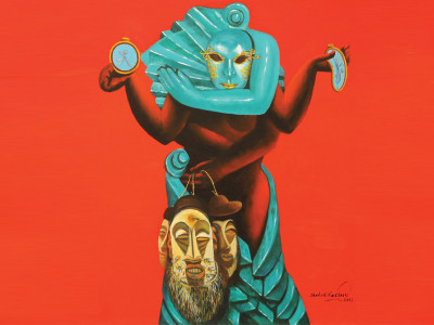 artist shahid rassam questions man s understanding of time in latest exhibition