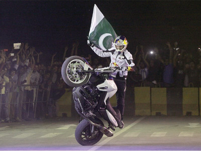 even on a bike sky is the limit