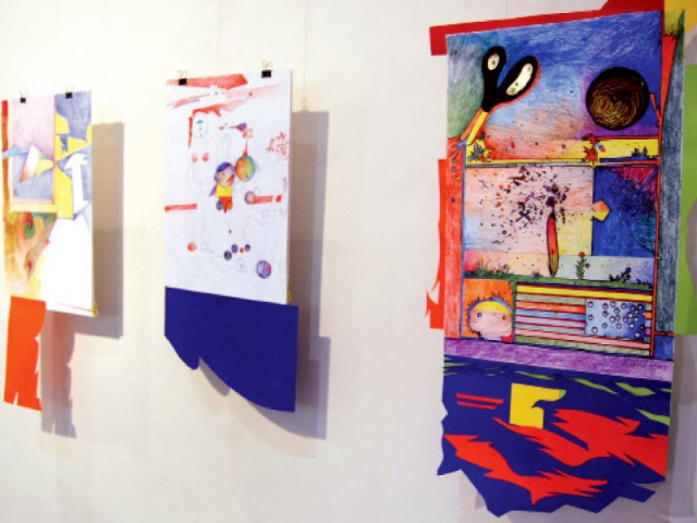 the paintings at the exhibition convey a series of messages to the viewers photo muhammad javaid express the paintings at the exhibition convey a series of messages to the viewers photo muhammad javaid express