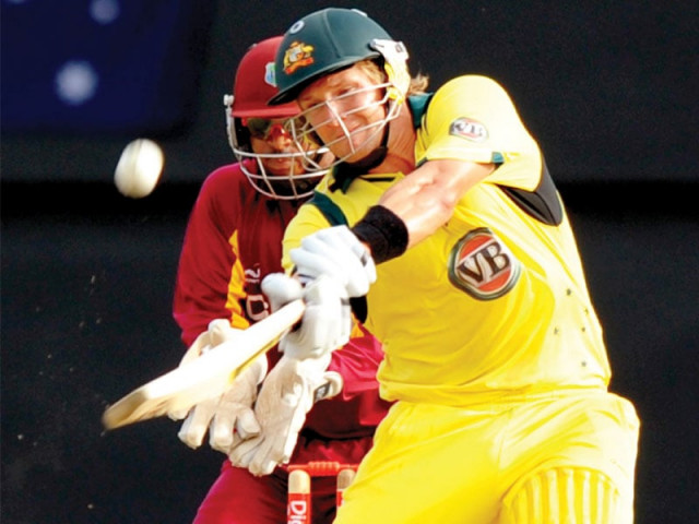 shane watson hits 98 off 53 balls photo afp file