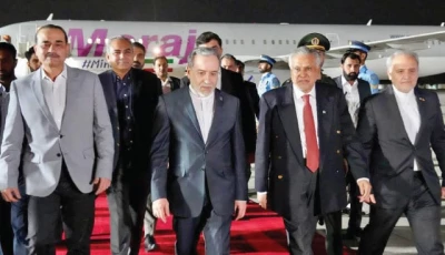 deputy prime minister ishaq dar and cdf field marshal asim munir receive iranian foreign minister abbas araghchi on his arrival in islamabad photo x tahir andrabi