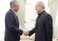 interior minister mohsin naqvi meets iranian president masoud pezeshkian at the presidential palace photo irna