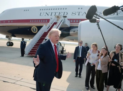qatar gifted air force one takes to the air